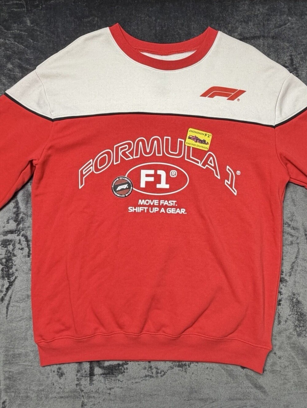 Formula 1 Racing Crewneck Sweatshirt Mens L Hybrid Apparel Red White F1 Logo